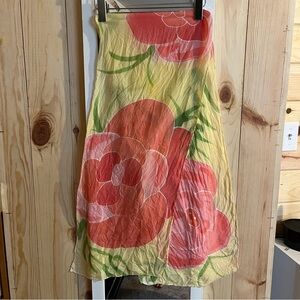 100% Silk Floral Scarf